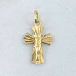 Dije Cruz Cristo Diamantado 1.35g / 2.8cm Oro Amarillo 18K