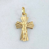 Dije Cruz Cristo Diamantado 1.35g / 2.8cm Oro Amarillo 18K
