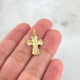 Dije Cruz Cristo Diamantado 1.35g / 2.8cm Oro Amarillo 18K