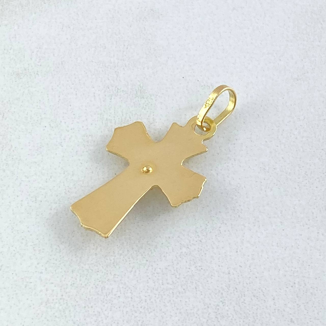Dije Cruz Cristo Diamantado 1.35g / 2.8cm Oro Amarillo 18K