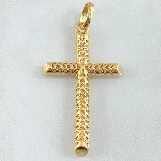 Dije Cruz Malla Latina 4.4 g / 5 cm Oro Amarillo 18K