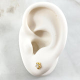 Topos Flor  0.9gr / Oro Amarillo 18K