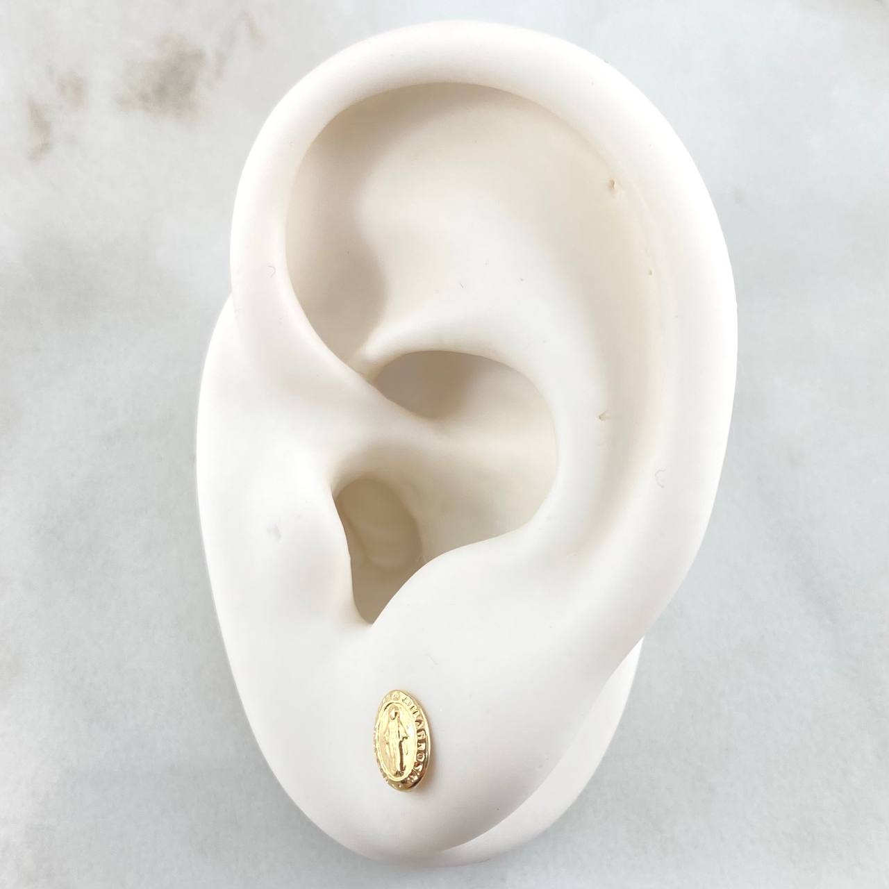 Topos Virgen Milagrosa 0.7gr / 8mm Oro Amarillo 18K ©