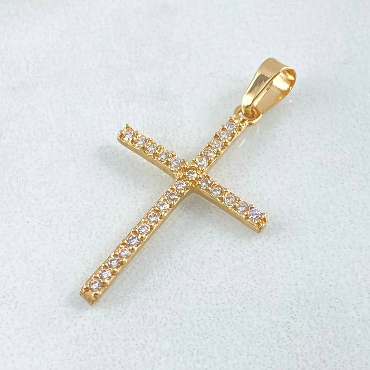 Dije Cruz Tupida 1.15gr / 3.3cm / Oro 18K