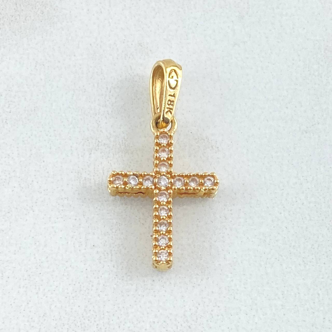 Dije Cruz Doble Faz 1.3gr / 2.4cm / Oro 18K ©