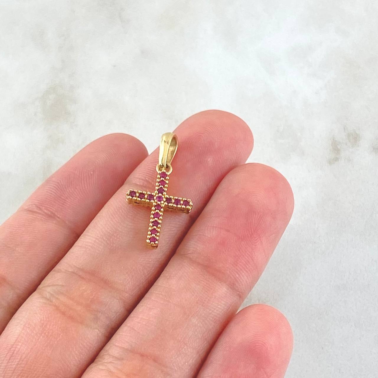 Dije Cruz Doble Faz 1.3gr / 2.4cm / Oro 18K ©