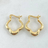 Candongas Flor Trebol 3.2gr / 2cm / Oro Amarillo 18K *