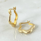 Candongas Flor Trebol 3.1gr / 2cm / Oro Amarillo 18K ©