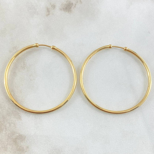 Candongas Aro 3.5gr / 4cm / Oro Amarillo 18K ©