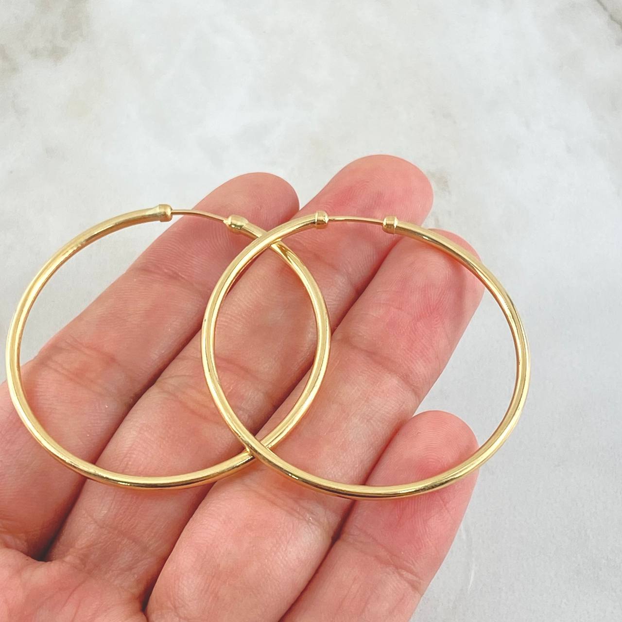 Candongas Aro 3.5gr / 4cm / Oro Amarillo 18K ©