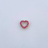 Dije Silueta Corazon 0.95gr / 1cm / Rubíes 39 Pts Oro Amarillo 18K (Joya) &