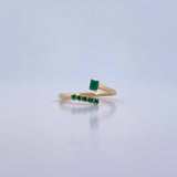 Anillo Abrazo 2.05gr / T6 / Esmeraldas 22 Pts Oro Amarillo 18K (Joya) &