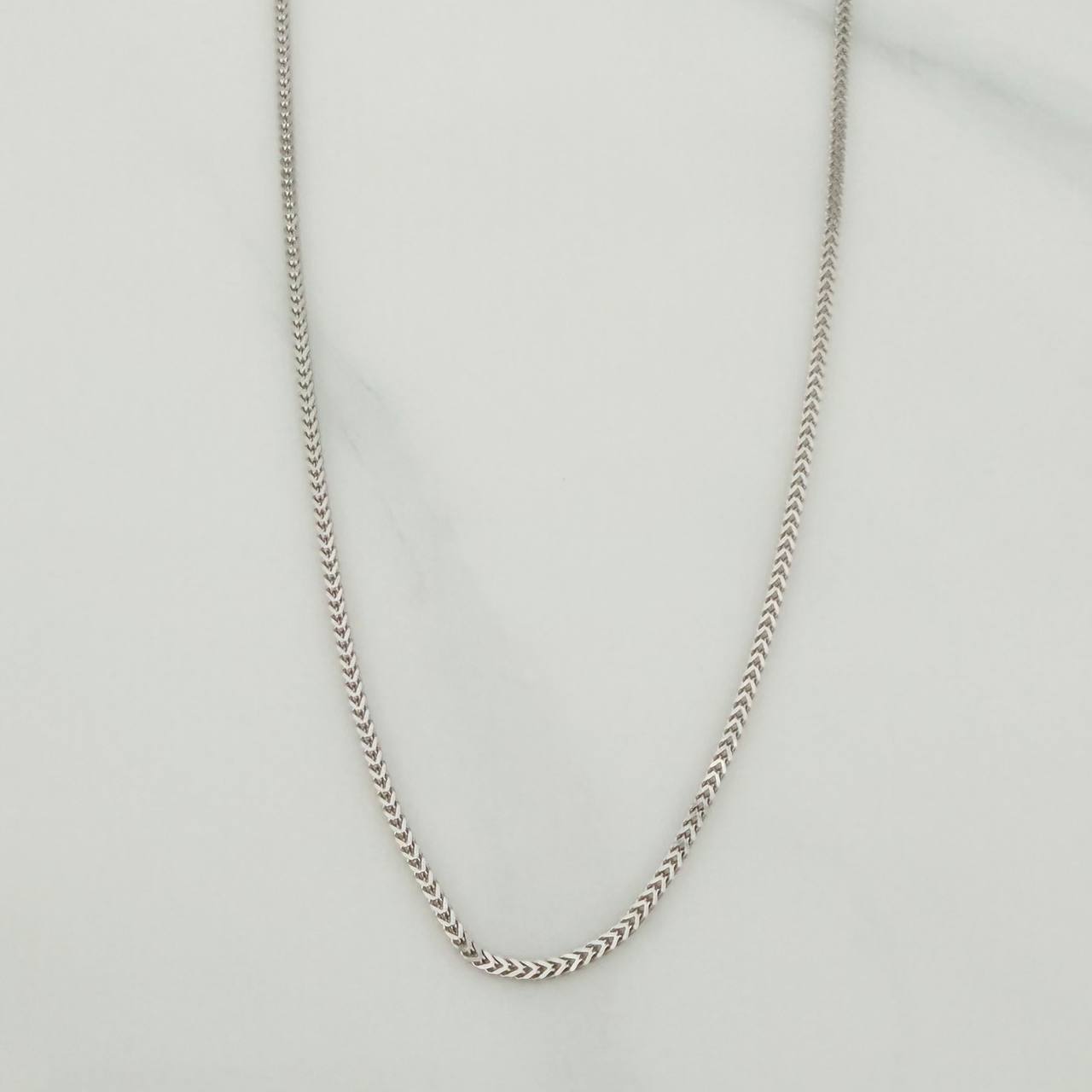Cadena Franco 1.95gr / 45.3cm / 0.7mm Oro Blanco +3 18K &