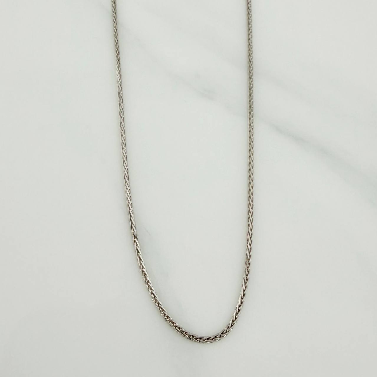 Cadena Franco 3.95gr / 45.5cm / 1mm Oro Blanco +3 18K &