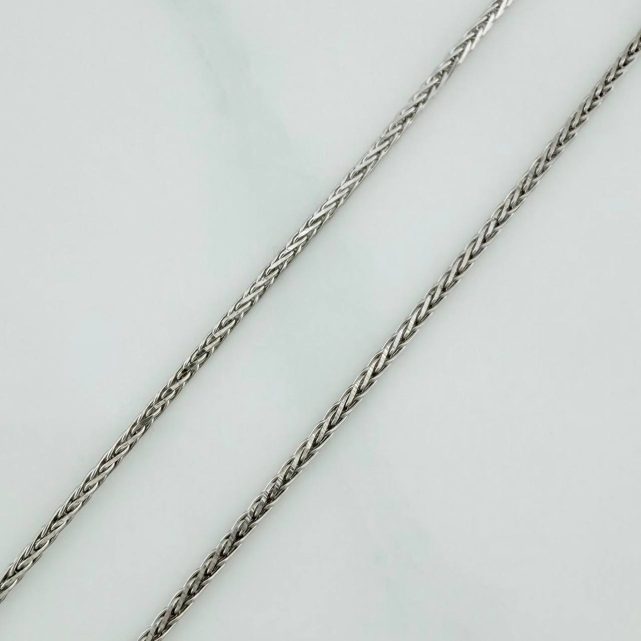Cadena Franco 3.95gr / 45.5cm / 1mm Oro Blanco +3 18K &