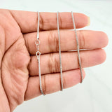 Cadena Franco 3.95gr / 45.5cm / 1mm Oro Blanco +3 18K &
