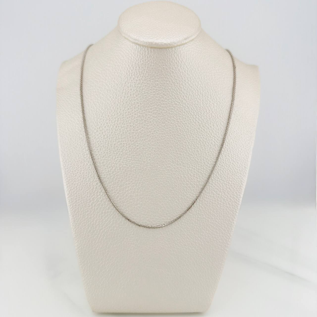 Cadena Franco 3.95gr / 45.5cm / 1mm Oro Blanco +3 18K &