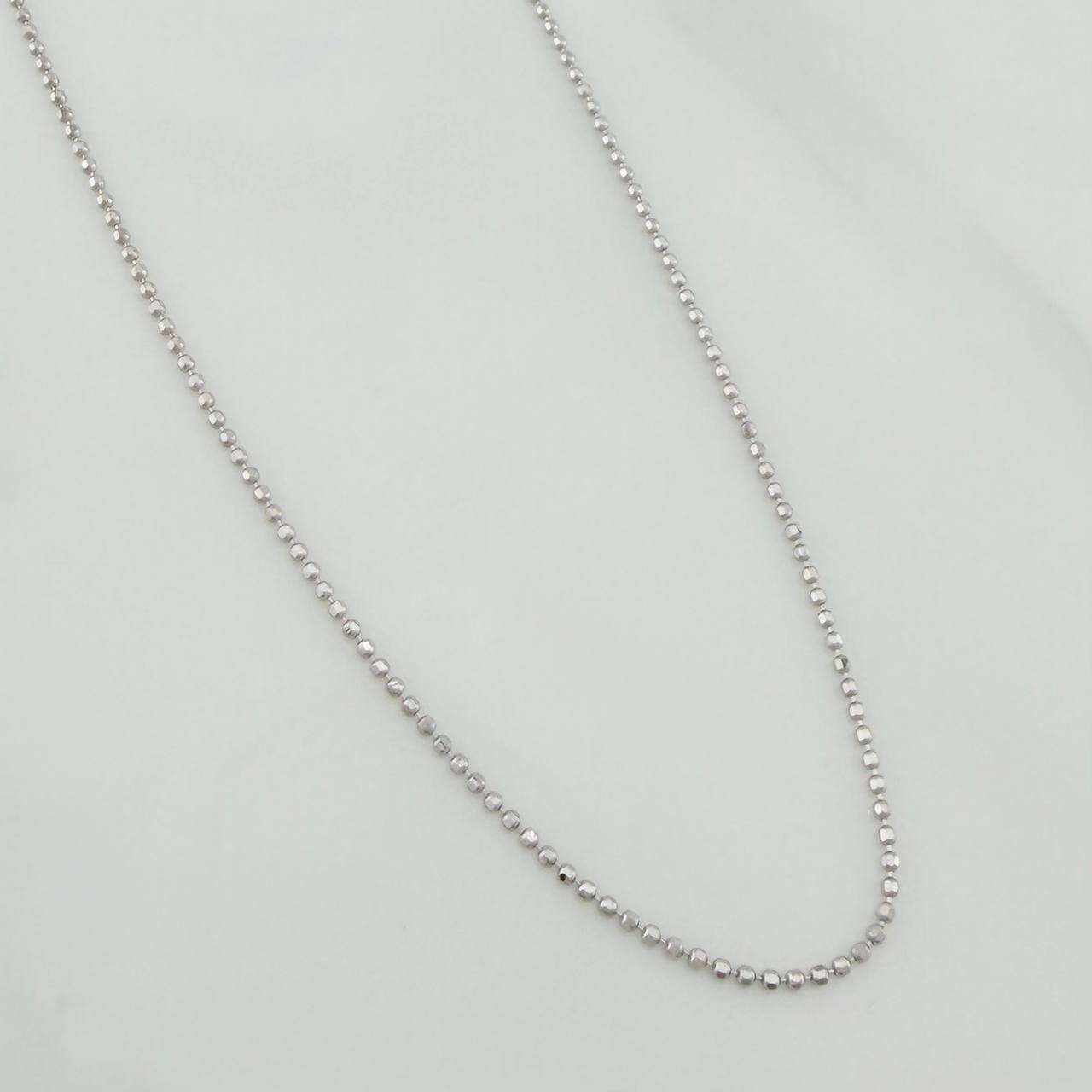 Cadena Militar 1.75gr / 45cm / 0.7mm Oro Blanco +3 18K &