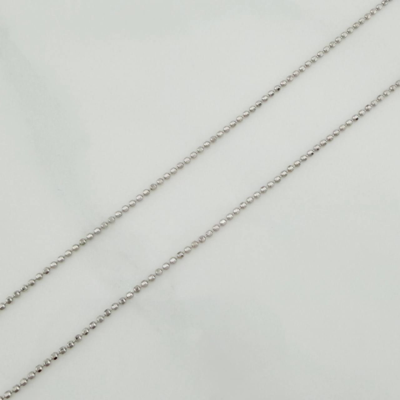 Cadena Militar 1.75gr / 45cm / 0.7mm Oro Blanco +3 18K %