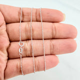 Cadena Militar 1.8gr / 45cm / 0.83mm Oro Blanco +3 18K %