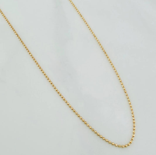 Cadena Militar 1.85gr / 45.7cm / 0.7mm Oro Amarillo +3 18K %