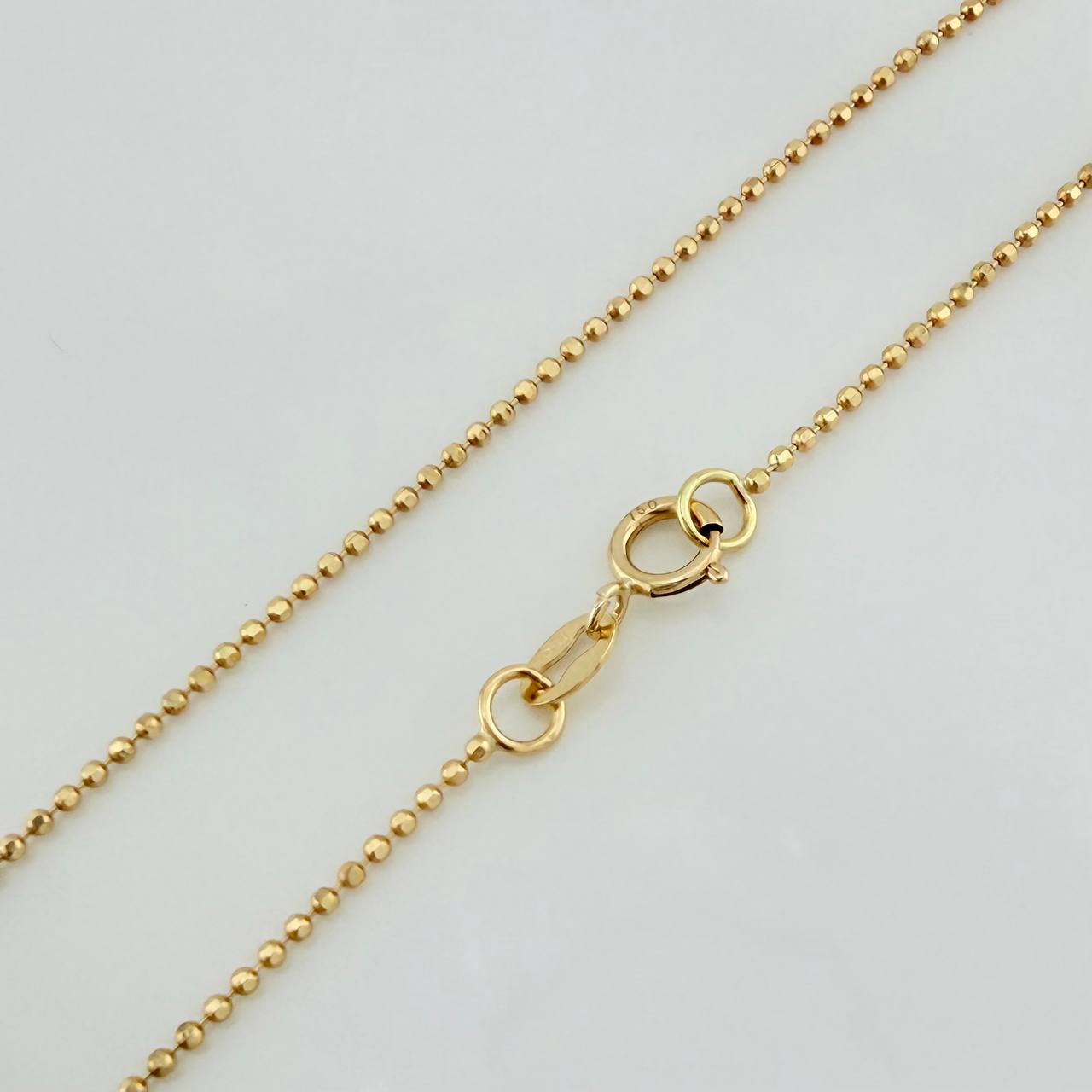 Cadena Militar 1.85gr / 45.7cm / 0.7mm Oro Amarillo +3 18K %