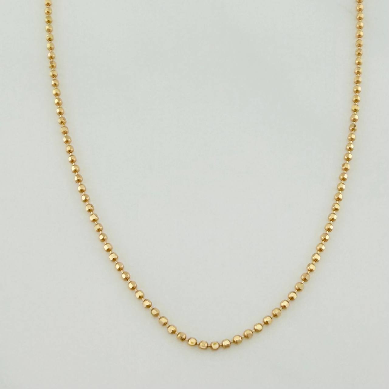 Cadena Militar 1.85gr / 45.7cm / 0.7mm Oro Amarillo +3 18K %