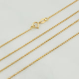 Cadena Militar 1.85gr / 45.7cm / 0.7mm Oro Amarillo +3 18K %