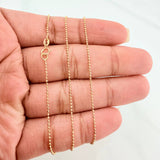 Cadena Militar 1.85gr / 45.7cm / 0.7mm Oro Amarillo +3 18K %