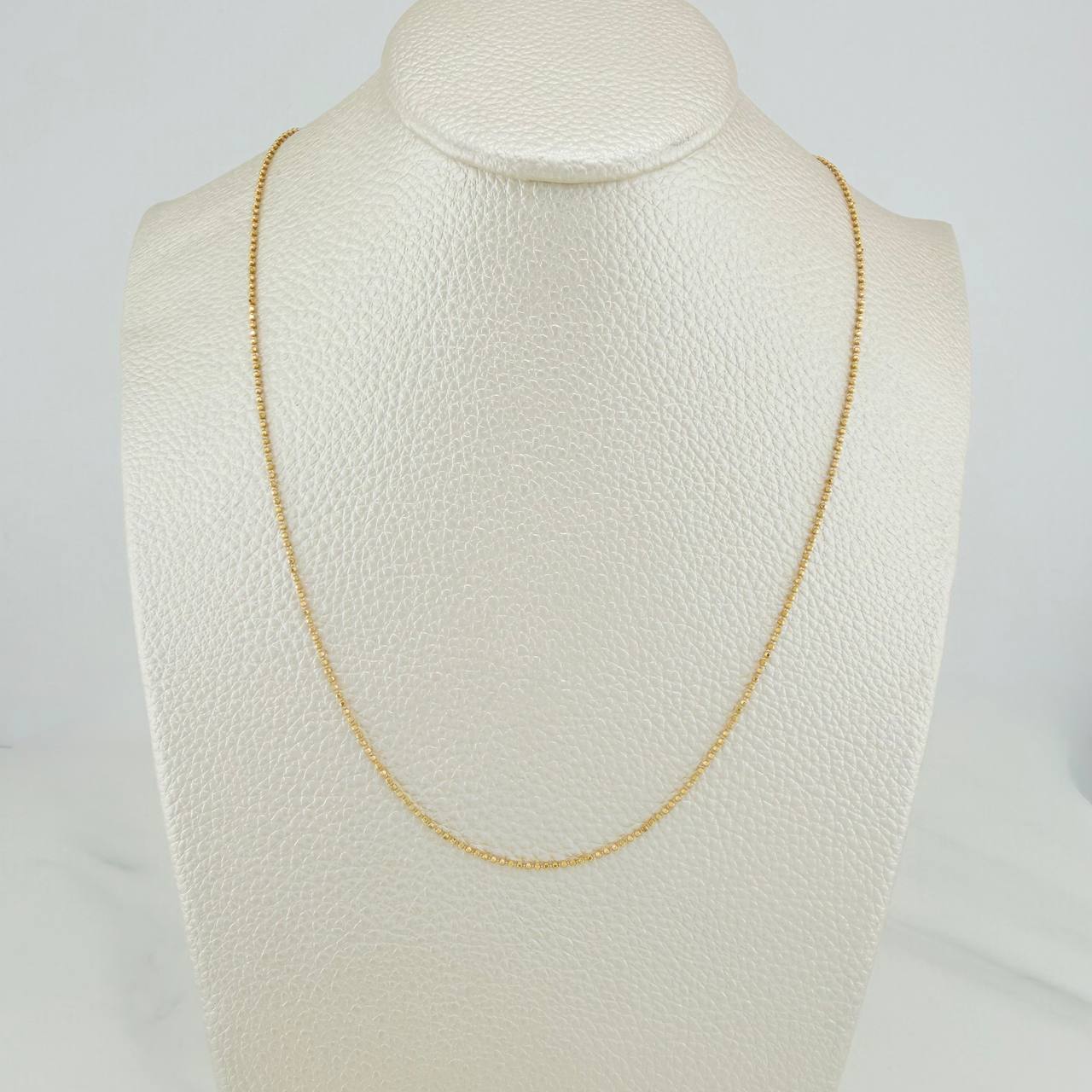 Cadena Militar 1.85gr / 45.7cm / 0.7mm Oro Amarillo +3 18K %