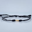 Pulsera Tejida Negra 0.15gr / Oro 18K &