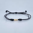 Pulsera Tejida Negra 0.1gr / Oro 18K &