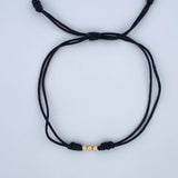 Pulsera Tejida Negra 0.1gr / Oro 18K &