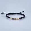 Pulsera Tejida Negra 0.2gr / Oro 18K &