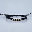 Pulsera Tejida Negra  0.2gr / Oro 18K &