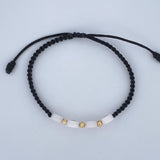 Pulsera Tejida Negra Mama 0.15gr / Oro 18K &