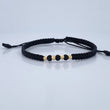 Pulsera Tejida Negra 0.2gr / Oro 18K &