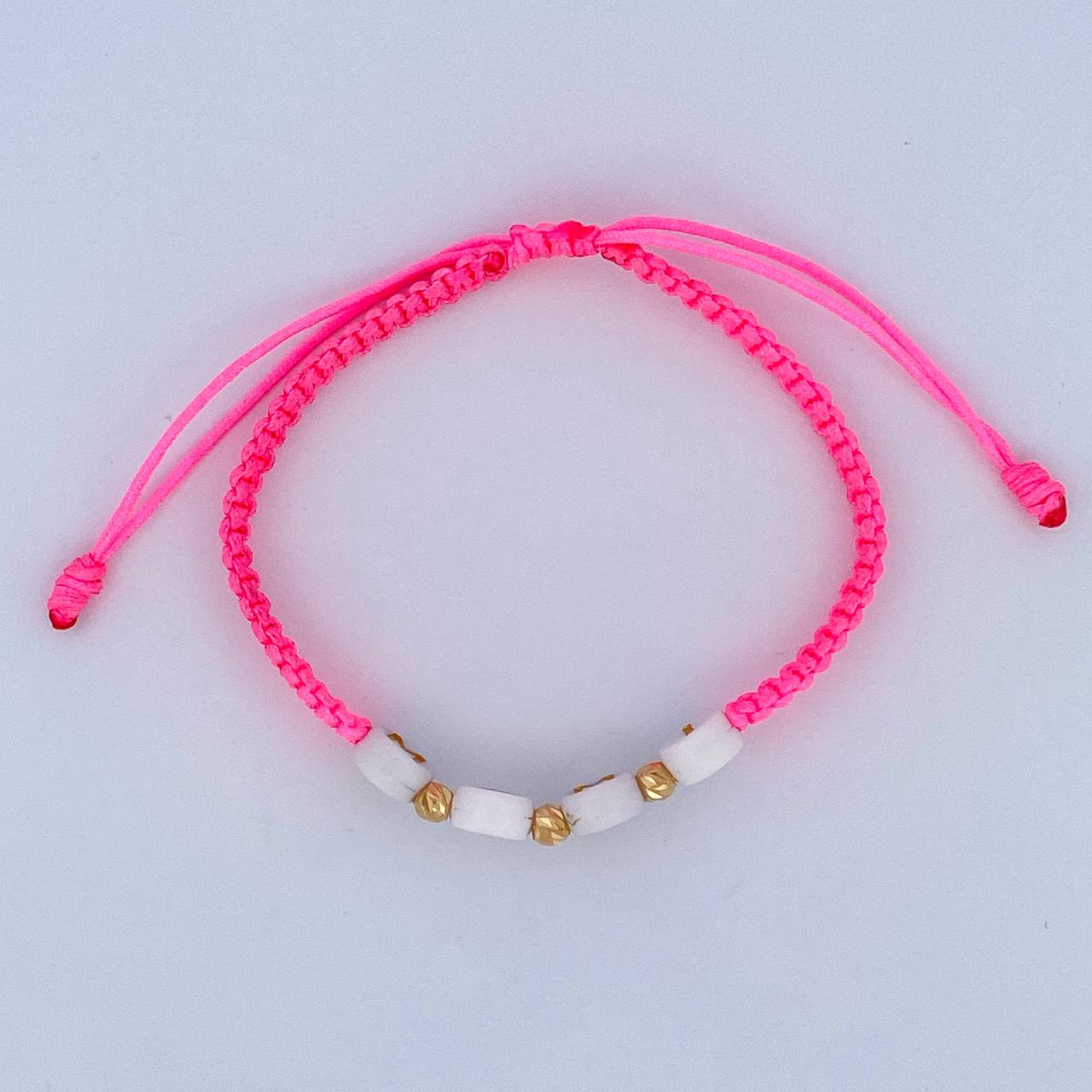 Pulsera Tejida Rosada Mami 0.15gr / Oro 18K &