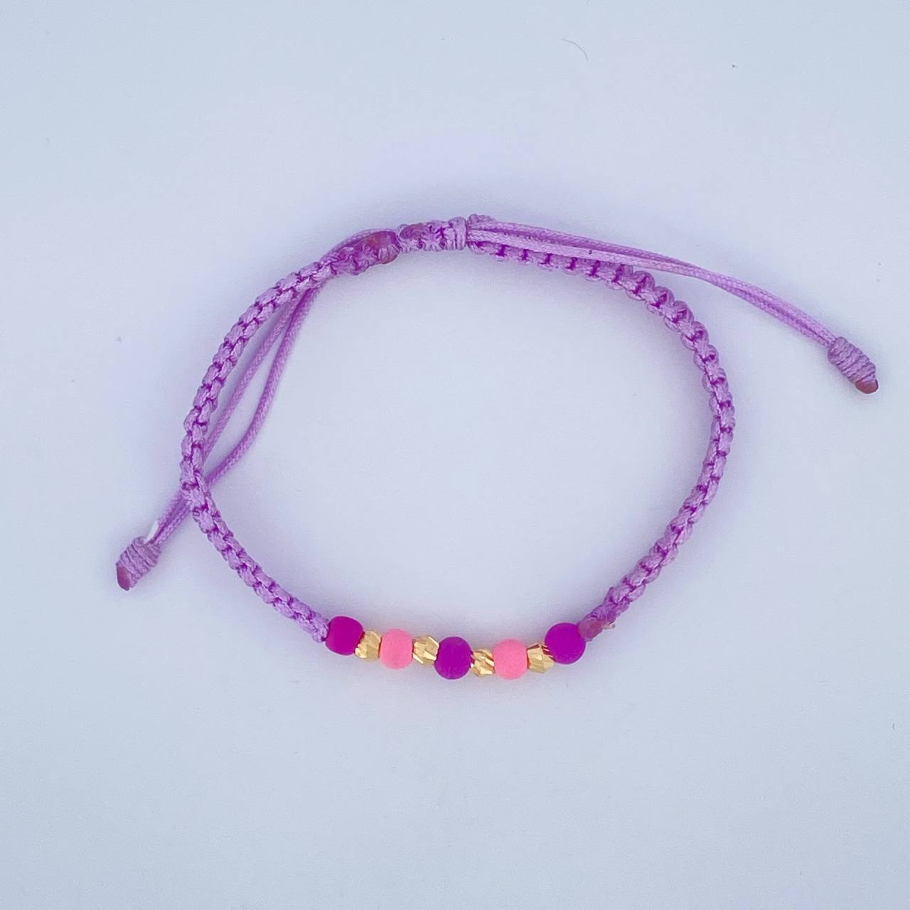 Pulsera Tejida Lila 0.2gr / Oro 18K &