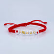 Pulsera Tejida Roja Ma 0.15gr / Oro 18K &