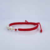 Pulsera Tejida Roja Ma 0.15gr / Oro 18K &