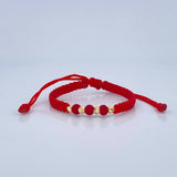 Pulsera Tejida Bebé Roja 0.2gr / Oro 18K &