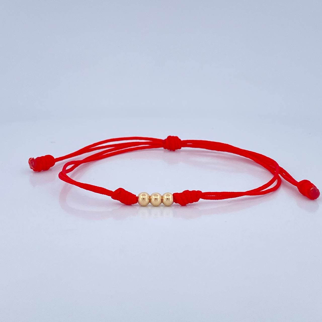 Pulsera Tejida Roja 0.1gr / Oro 18K &