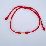 Pulsera Tejida Roja 0.1gr / Oro 18K &