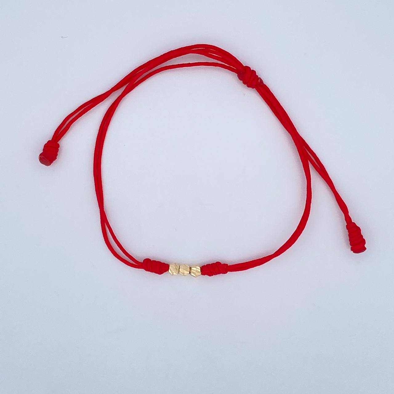 Pulsera Tejida Roja 0.15gr / Oro 18K &