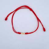Pulsera Tejida Roja 0.15gr / Oro 18K &