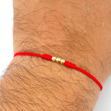 Pulsera Tejida Roja 0.15gr / Oro 18K &