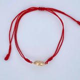 Pulsera Tejida Roja San Miguel Arcángel 0.95gr / Oro 18K &