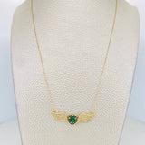 Cadena Aro Seguido Corazón Alas 4g / 55cm / 0.4mm Oro Amarillo 18K
