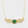 Cadena Aro Seguido Corazón Alas 4g / 55cm / 0.4mm Oro Amarillo 18K